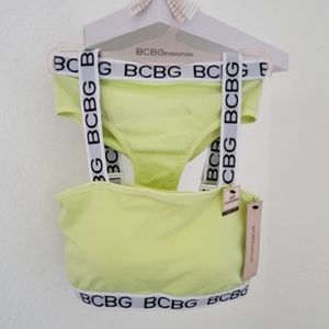 BCBGeneration Lime Colored Bra and Panties Set.  Size S